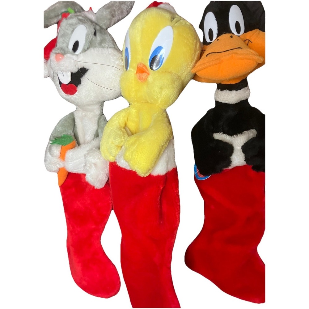 VTG Looney Tunes 1990 Bugs Bunny Tweety Bird Donald Duck Christmas Stockings